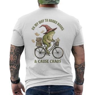 On My Way To Hoard Books And Cause Chaos Men's T-shirt Back Print - Thegiftio UK