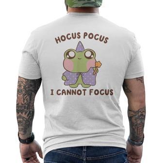 Hocus Pocus I Cannot Focus Adhd Positive Frog Men's T-shirt Back Print - Monsterry UK