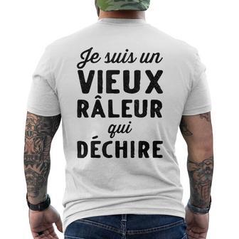 Hommeieux Raleur Qui Déchire Cadeau Humour Retraité Papy T-shirt imprimé au dos - Cadeauxyz