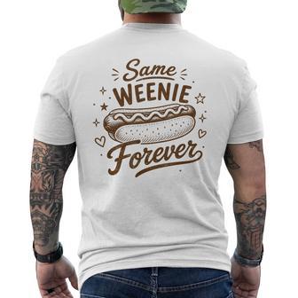 Hotdog Bachelorette Bridal Party Same Weenie Forever Men's T-shirt Back Print - Thegiftio UK