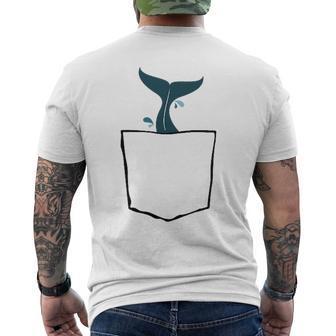 Humoristique Avec Poche Queue De Baleine T-shirt imprimé au dos - Cadeauxyz