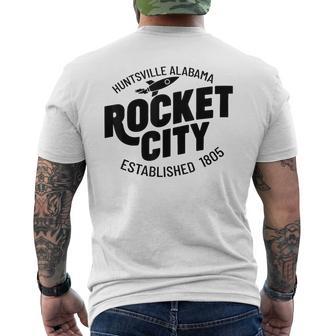 Huntsville Alabama Rocket City 1805 Vintage Travel Souvenir Men's T-shirt Back Print - Thegiftio UK