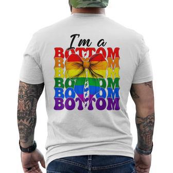 I'm A Bottom Drapeau Humoristique Gay Pride Arc-En-Ciel Lgbtq Coquette Bow T-shirt imprimé au dos - Cadeauxyz