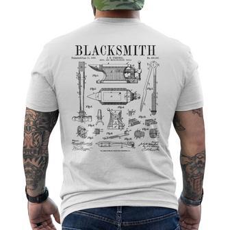Impresión De Dibujo De Patenteintage De Yunque Y Herramientas De Herrero Camiseta Hombre Estampado Espalda - Regaloses