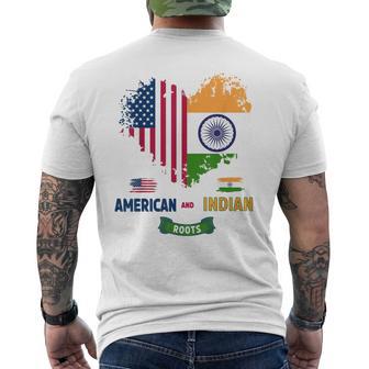 Indian American Roots Outfit Idea For Kids & India Flag Men's T-shirt Back Print - Thegiftio UK