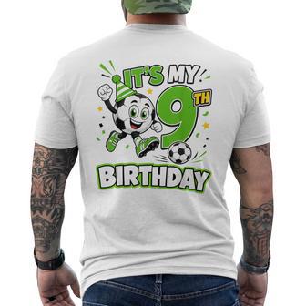 It’S My 9Th Birthday Soccer Boys 9 Years Old Birthday Men's T-shirt Back Print - Thegiftio UK