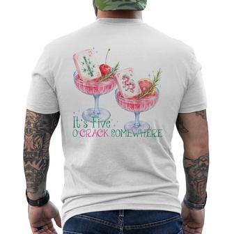 Its Five O Crack Somewhere Mah Jongg Cocktail Lover Men's T-shirt Back Print - Thegiftio UK