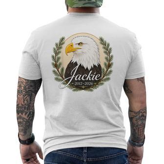 Jackie Bald Eagle 2012 2026 Memorial Tribute Men's T-shirt Back Print - Thegiftio UK