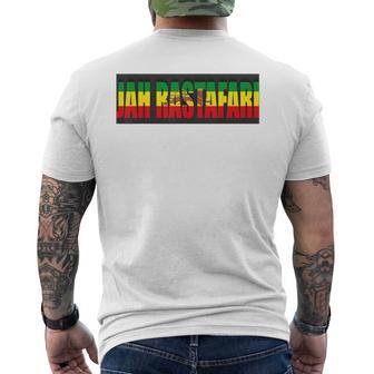 Jah Rastafari En Éthiopie Drapeau Reggae Kingston Rasta T-shirt imprimé au dos - Cadeauxyz