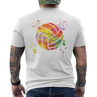 Jugador Deoleibol Colorsplash Para Niñas Y Niñosoleibol De Playa In Mangas Camiseta Hombre Estampado Espalda - Regaloses