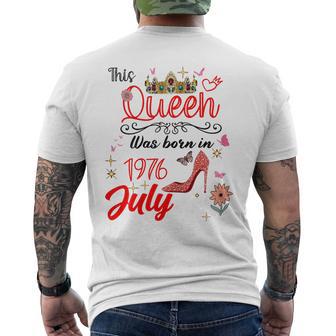 Julio 1976 Cumpleaños Esta Reina Nació En Julio 1976 Camiseta Hombre Estampado Espalda - Regaloses