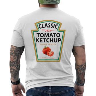 Ketchup Costume Condiments Couples Group Halloween Costume Men's T-shirt Back Print | Seseable UK