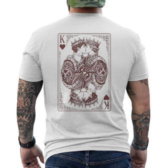 King Of Hearts Gay Couple Playing Cards Lgbtq Pride Month Men's T-shirt Back Print | Seseable UK