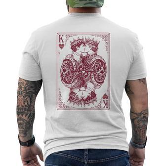 King Of Hearts Gay Couple Playing Cards Lgbtq Pride Month Men's T-shirt Back Print - Thegiftio UK