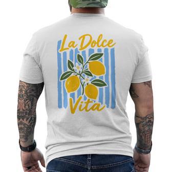 La Dolce Vita Lemon Italian Summer Vacation Vintage Men's T-shirt Back Print - Thegiftio UK