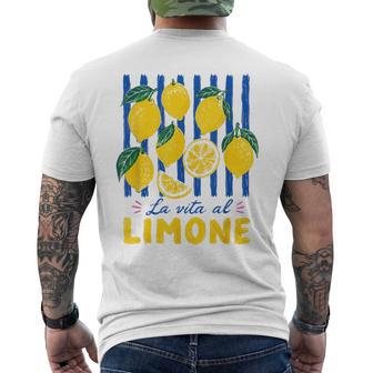 La Vita Al Limone Italian Lemon Amalfi Italy Summer Citrus Men's T-shirt Back Print - Thegiftio UK