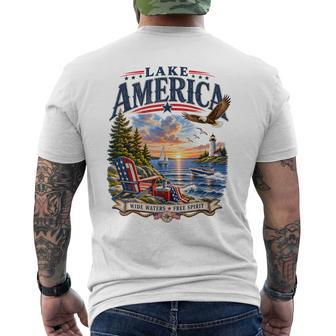 Lake America Usa Men's T-shirt Back Print - Thegiftio UK