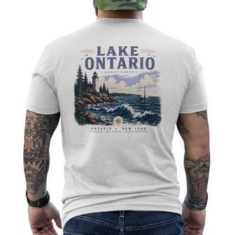 Lake Ontario Vintage Lake Ontario New York Vacation Men's T-shirt Back Print | Seseable UK