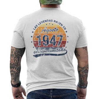 Leyendas Nacen Agosto 1947 Cumpleañosintage Camiseta Hombre Estampado Espalda - Regaloses