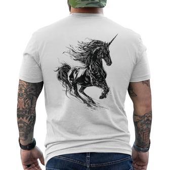 Licorne Imprimer Motif Dessin Illustration Peinture Licorne T-shirt imprimé au dos - Cadeauxyz
