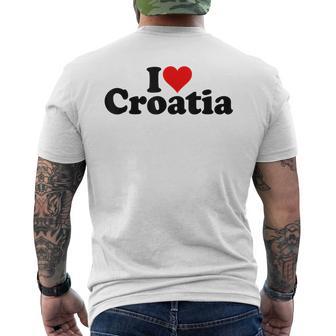 I Love Heart Croatie T-shirt imprimé au dos - Cadeauxyz