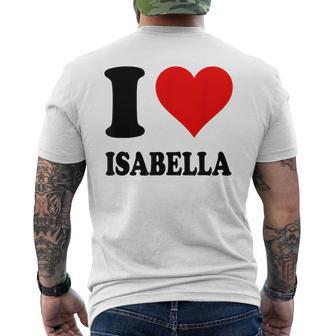 I Love Isabella Men's T-shirt Back Print - Thegiftio UK