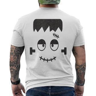 Monster Face Halloween Matching Costume Frankenstein Boy Kid Men's T-shirt Back Print - Thegiftio UK