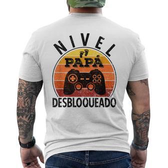 Nivel Papa Desbloqueado Futuro Papá Padre Anunciar Embarazo Camiseta Hombre Estampado Espalda - Regaloses