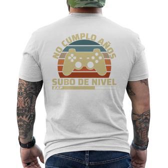 No Cumplo Añosubo De Nivel Divertido Gamer Cumpleaños Camiseta Hombre Estampado Espalda - Regaloses