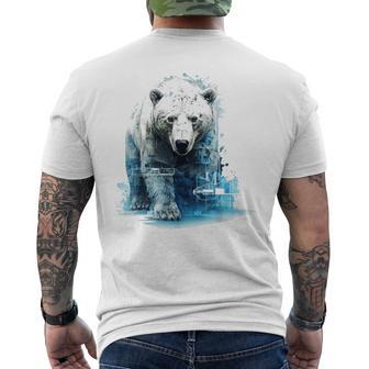 Oso Polar Motivo Animal Dibujo Arte Oso Polar Camiseta Hombre Estampado Espalda - Regaloses