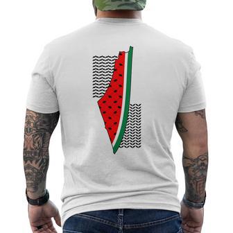 Palestina Keffiyeh Red Palestina Patrónandía Camiseta Hombre Estampado Espalda - Regaloses
