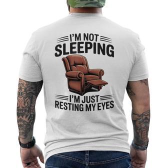Papàcherzo Divertente Uomini Non Dormoto Riposando Gli Occhi T-shirt da uomo con stampa posteriore - Novitaregali