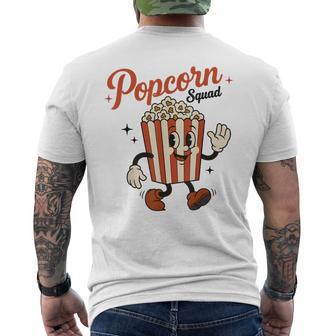 Popcorn Squad Cartoon Cinema Movie Popcorn Men's T-shirt Back Print - Thegiftio UK