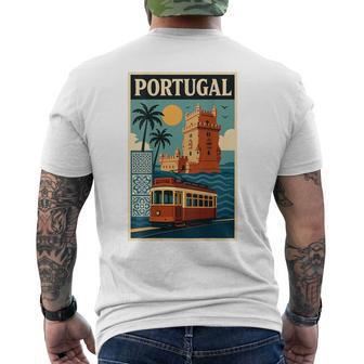 Portugal Rétrointage Lisbonne Tramway Tour Belém Cadeau T-shirt imprimé au dos - Cadeauxyz
