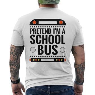 Pretend I'm A School Bus Halloween Costume For Adults & Kids Men's T-shirt Back Print | Seseable UK