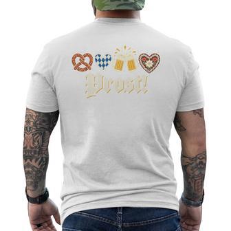 Prost German Oktoberfest Beer Pretzel Bavaria Comfort Colors Crop Top Men's T-shirt Back Print - Thegiftio UK