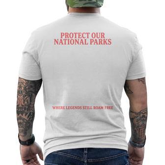 Protect Our National Parks Cryptid Halloween Spooky Comfort Colors Crop Top Men's T-shirt Back Print - Thegiftio UK