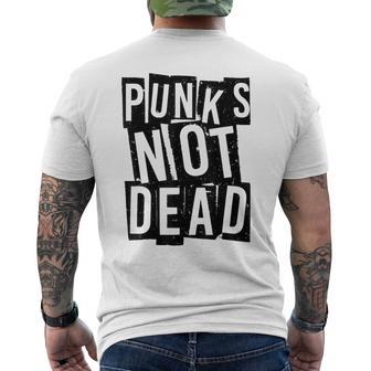 Punks Not Dead -Intage Grunge Punk Is Not Dead Rock Camiseta Hombre Estampado Espalda - Regaloses