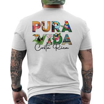Pura Vida Beach Costa Rica Family Vacation Nature Tropical Men's T-shirt Back Print - Thegiftio UK