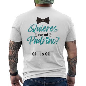 Quiereser Mi Padrino Bebe Regalos Para Padrinos Y Madrinas Camiseta Hombre Estampado Espalda - Regaloses