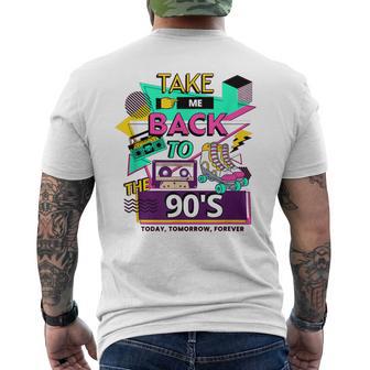 Regresa A Los Años 90 Retrointage Colorido Fiesta Temática De Los Años 90 Camiseta Hombre Estampado Espalda - Regaloses