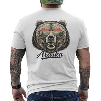 Retro Vintage Sunglasses Bear Alaska Men's T-shirt Back Print | Seseable UK