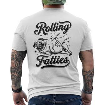 Rolling Fatties Pug Men's T-shirt Back Print - Thegiftio UK