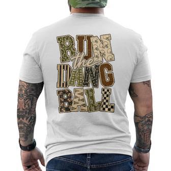 Run The Dang Ball Retro Game Day Football Season Men's T-shirt Back Print | Seseable UK