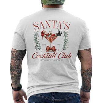 Santa's Cocktail Club Christmas Men's T-shirt Back Print - Thegiftio UK