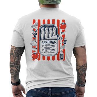 Sardineintage En Étain Poisson Rétroardine Côtière T-shirt imprimé au dos - Cadeauxyz