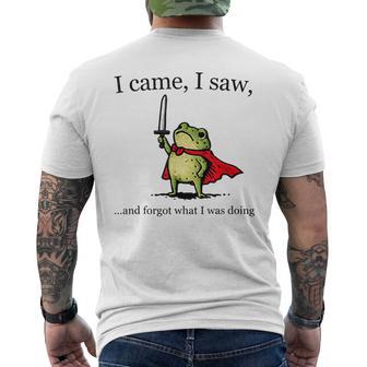 I Came I Saw And Forgot What I Was Doing Frog Men's T-shirt Back Print - Thegiftio UK