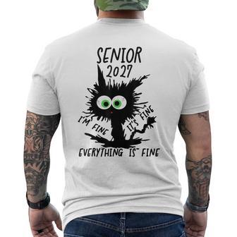 Senior Highschool Class Of 2027 Men's T-shirt Back Print - Thegiftio UK