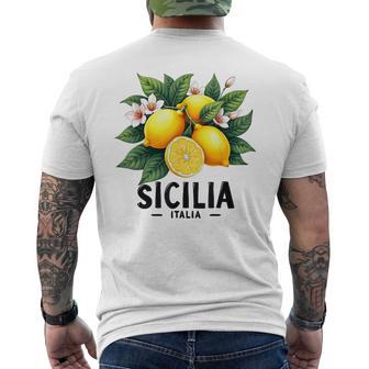 Sicilia Italiaicilia Italia Limón Italiano Frescoiciliano Camiseta Hombre Estampado Espalda - Regaloses