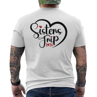 Sisters Trip 2026 Heart Vacation Travel Sisters Night Out Men's T-shirt Back Print | Seseable UK